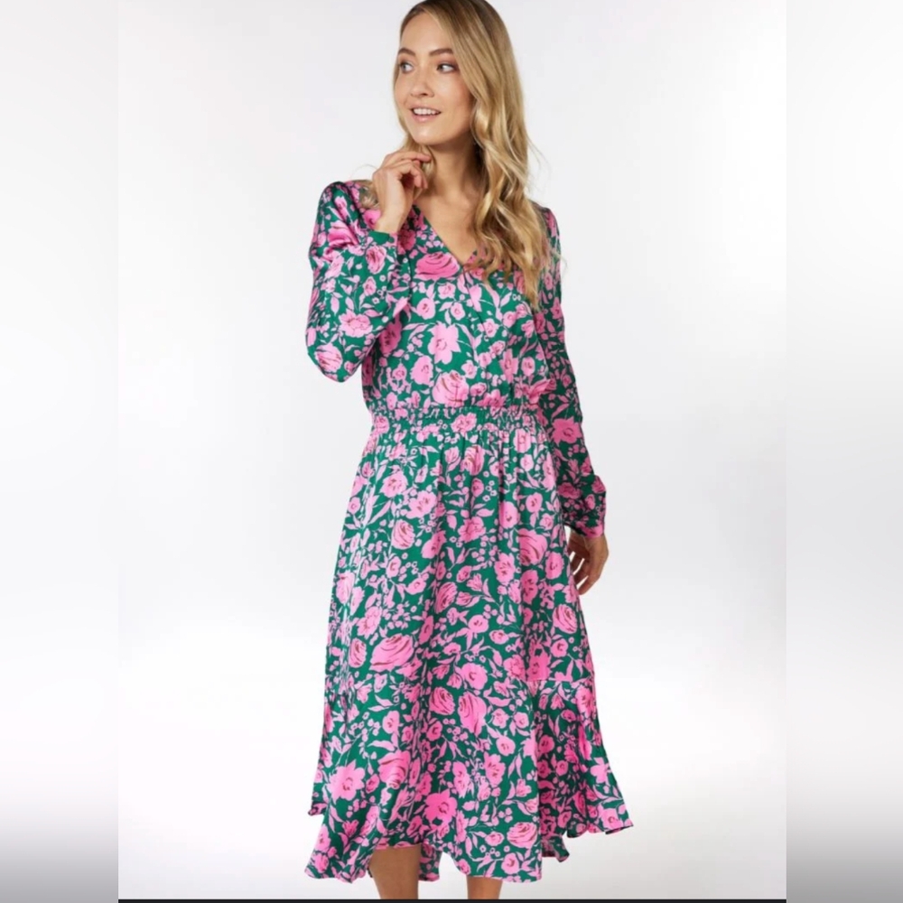 Long sleeve midi dress Esqualo- WICKED COLORS NWT